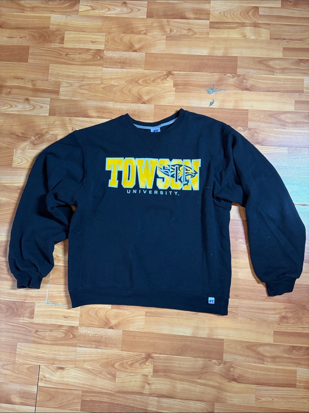 Russell Athletic Towson University Tigers Black Crewneck Sweatshirt